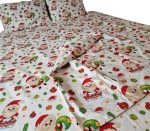 Lenjerie de pat pentru 2 persoane, 4 piese, Mos Craciun Design by ARIALE, bumbac ranforce, Multicolor - imagine 2