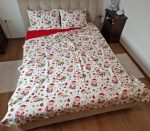 Lenjerie de pat pentru 2 persoane, 4 piese, Mos Craciun Design cu Rosu by ARIALE, bumbac ranforce, Multicolor - imagine 3