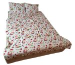 Lenjerie de pat pentru 2 persoane, 4 piese, Mos Craciun Design by ARIALE, bumbac ranforce, Multicolor - imagine 6