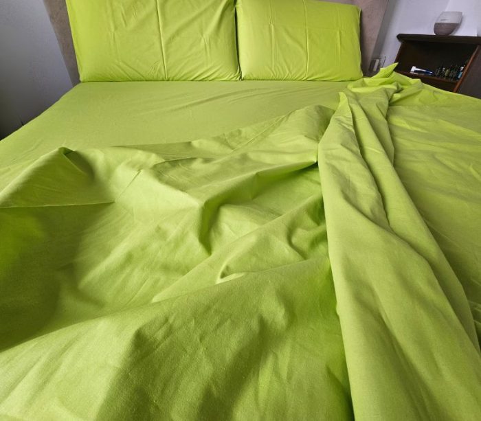 Set 2 fete de perna, Green Bliss Ariale, 50x70cm, bumbac ranforce, Verde - imagine 5