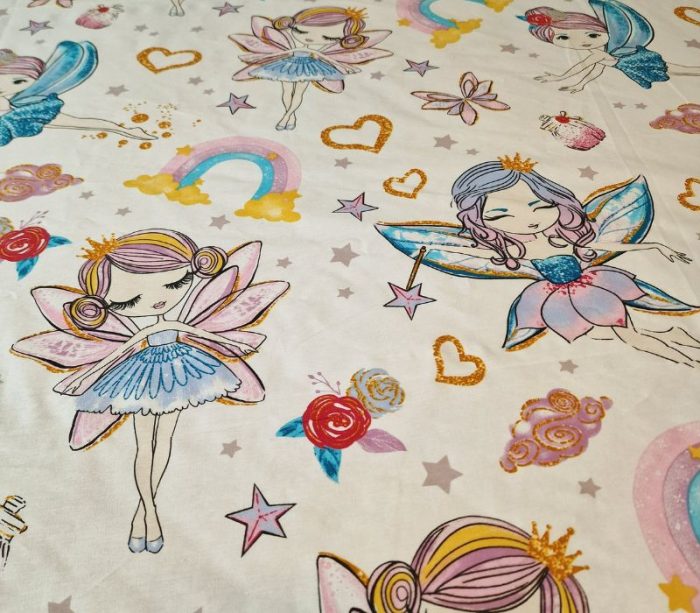 Lenjerie pentru patut bebelusi 60 x 120 cm, din bumbac ranforce, trei piese, Ariale, Zane - imagine 8