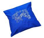 Fata de perna brodata Cal ARIALE, 40x40cm, bumbac ranforce, Multicolor - imagine 4