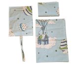 Lenjerie pentru patut bebelusi 60 x 120 cm, din bumbac ranforce, trei piese, Ariale, Baloane - imagine 4