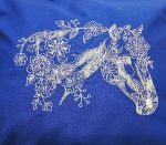 Fata de perna brodata Cal ARIALE, 40x40cm, bumbac ranforce, Multicolor - imagine 2