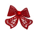 Clama de par, accesorizata cu funda din broderie Ariale, rosu