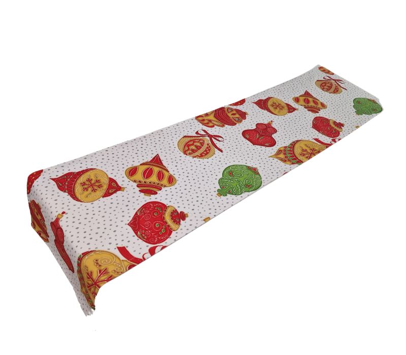 6 Traversa masa, Spiritul Craciunului Ariale, 140 x 30 cm, textil, Multicolor - imagine 1