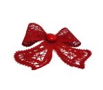 Clama de par, accesorizata cu funda din broderie Ariale, rosu - imagine 3