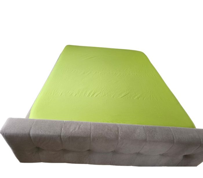 Cearceaf de pat cu elastic Green Bliss Ariale, bumbac ranforce, Verde - imagine 4