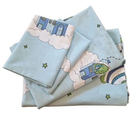 Lenjerie de pat dublu, pentru 2 persoane, Baloane ARIALE, bumbac ranforce, Multicolor