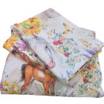 Set Lenjerie pat dublu, 220x240cm,  2 persoane, Arome de Poveste Ariale, 3 piese, bumbac ranforce, Multicolor