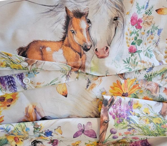 Set 2 fete de perna,  Arome de Poveste Ariale, 50x70cm, bumbac ranforce, Multicolor - imagine 5