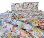 Lenjerie de pat Arome de Poveste Ariale, pentru 1 persoana, 3 piese, bumbac ranforce, Multicolor - imagine 4