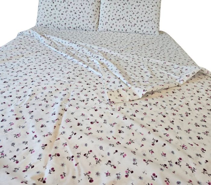 Lenjerie de pat Chic Hue Ariale, pentru 1 persoana, 3 piese, bumbac ranforce, Multicolor - imagine 8