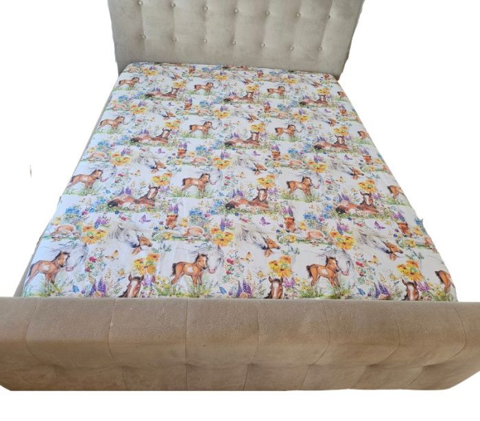 Cearceaf de pat cu elastic Arome de Poveste Ariale, bumbac ranforce, Multicolor - imagine 6