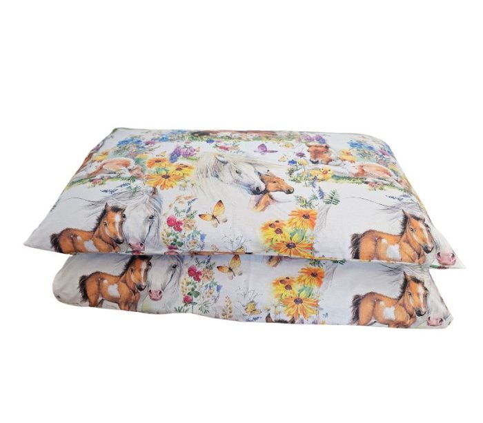 Set 2 fete de perna,  Arome de Poveste Ariale, 50x70cm, bumbac ranforce, Multicolor - imagine 2