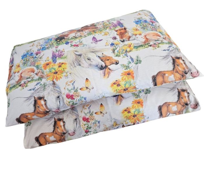 Lenjerie de pat Arome de Poveste Ariale, pentru 1 persoana, 3 piese, bumbac ranforce, Multicolor - imagine 6