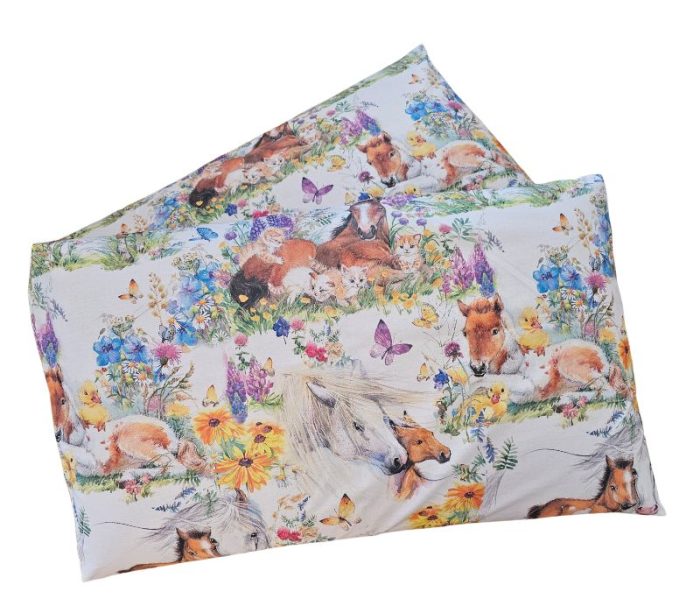 Lenjerie de pat Arome de Poveste Ariale, pentru 1 persoana, 3 piese, bumbac ranforce, Multicolor - imagine 7