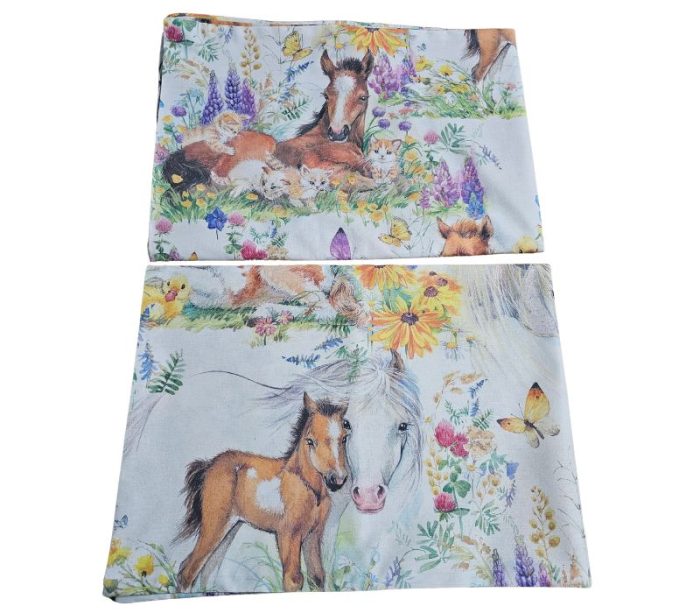Set 2 fete de perna,  Arome de Poveste Ariale, 50x70cm, bumbac ranforce, Multicolor - imagine 3