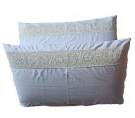 Set 2 fete de perna,  Dulce Visare Ariale, 50x70cm, bumbac ranforce, alb