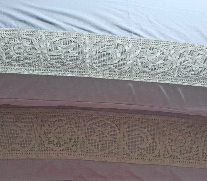 Set 2 fete de perna,  Dulce Visare Ariale, 50x70cm, bumbac ranforce, alb - imagine 11