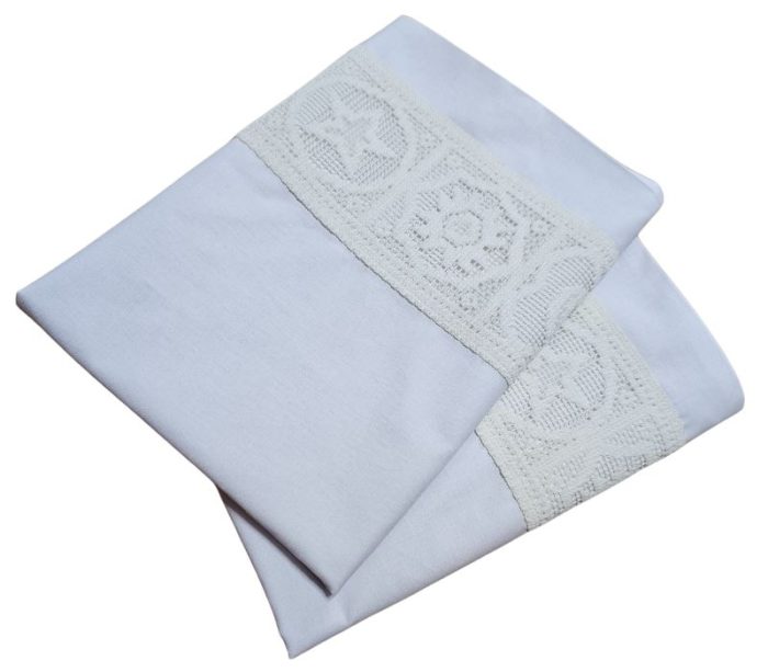 Set 2 fete de perna,  Dulce Visare Ariale, 50x70cm, bumbac ranforce, alb - imagine 13