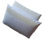 Set 2 fete de perna,  Dulce Visare Ariale, 50x70cm, bumbac ranforce, alb - imagine 14