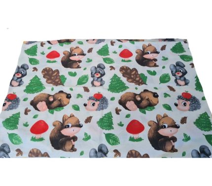 Cearceaf de pat cu elastic, Padurea Fermecata Ariale, multicolor