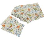 Lenjerie de pat Jurassic Ariale, pentru 1 persoana, 3 piese, bumbac ranforce, Multicolor - imagine 4