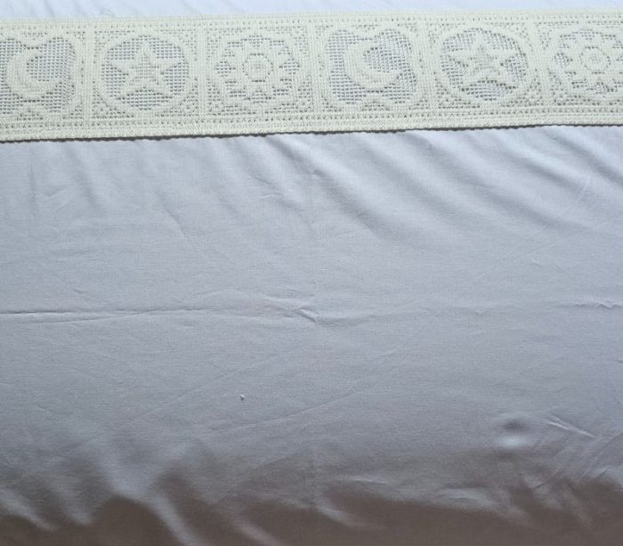 Set 2 fete de perna,  Dulce Visare Ariale, 50x70cm, bumbac ranforce, alb - imagine 5