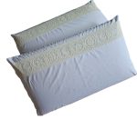 Set 2 fete de perna,  Dulce Visare Ariale, 50x70cm, bumbac ranforce, alb - imagine 6