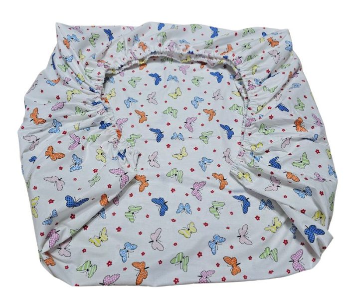 Cearceaf de pat cu elastic Ariale's Delicate Wings, bumbac ranforce, Multicolor - imagine 5