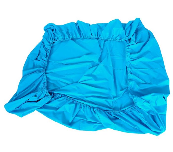 Cearceaf de pat cu elastic Ciel Ariale, bumbac ranforce, Turcoaz - imagine 2