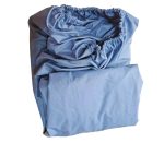 Cearceaf de pat cu elastic Nilul Liniștit Ariale, bumbac ranforce, albastru - imagine 5