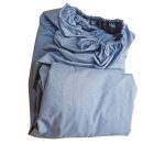 Cearceaf de pat cu elastic Nilul Liniștit Ariale, bumbac ranforce, albastru - imagine 6