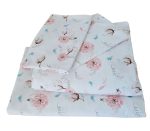Lenjerie de pat Flori de vis Ariale, pentru 2 persoane, 4 piese, bumbac ranforce, Multicolor - imagine 2