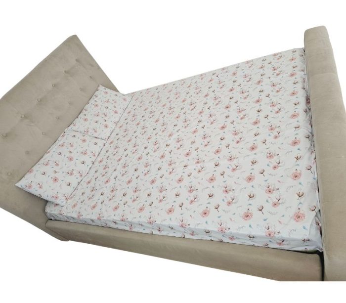Lenjerie de pat Flori de vis Ariale, pentru 2 persoane, 4 piese, bumbac ranforce, Multicolor - imagine 11