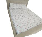 Lenjerie de pat Flori de vis Ariale, pentru 2 persoane, 4 piese, bumbac ranforce, Multicolor - imagine 12