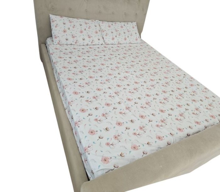 Lenjerie de pat Flori de vis Ariale, pentru 2 persoane, 4 piese, bumbac ranforce, Multicolor - imagine 12