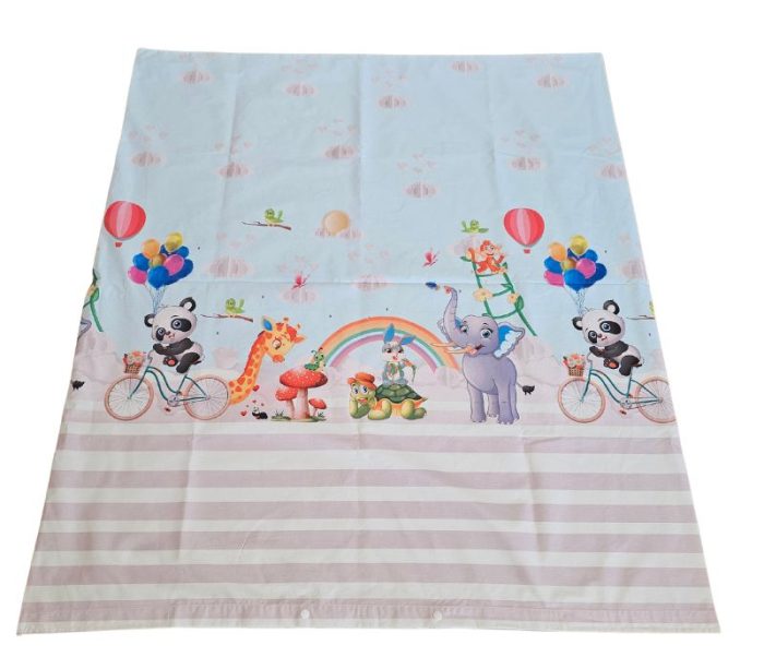Cearceaf de pat cu elastic Safari Magic Ariale, bumbac ranforce, 80 X 160 cm, Multicolor - imagine 4