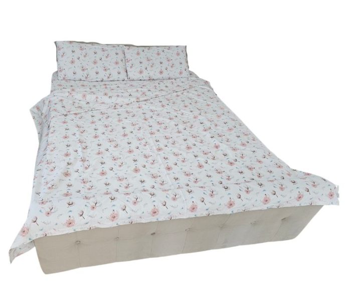 Lenjerie de pat Flori de vis Ariale, pentru 2 persoane, 4 piese, bumbac ranforce, Multicolor - imagine 15