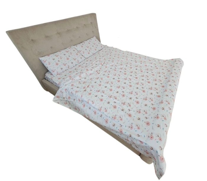 Lenjerie de pat Flori de vis Ariale, pentru 2 persoane, 4 piese, bumbac ranforce, Multicolor - imagine 16