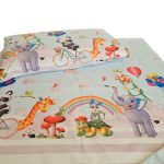 Lenjerie de pat Safari Magic Ariale, pentru 1 persoana, 3 piese, bumbac ranforce, Multicolor