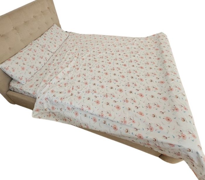 Lenjerie de pat Flori de vis Ariale, pentru 2 persoane, 4 piese, bumbac ranforce, Multicolor - imagine 19