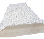 Lenjerie de pat Flori de vis Ariale, pentru 2 persoane, 4 piese, bumbac ranforce, Multicolor - imagine 22