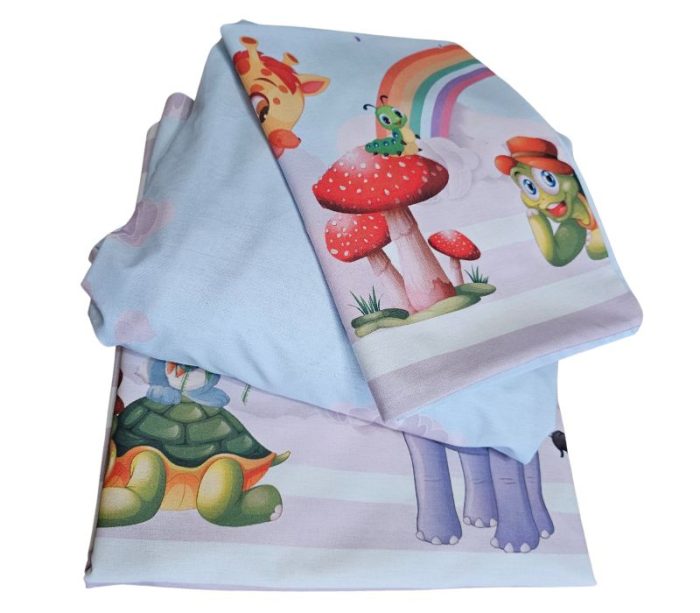 Set 2 fete de perna, Safari Magic Ariale, 50x70cm, bumbac ranforce, multicolor - imagine 3