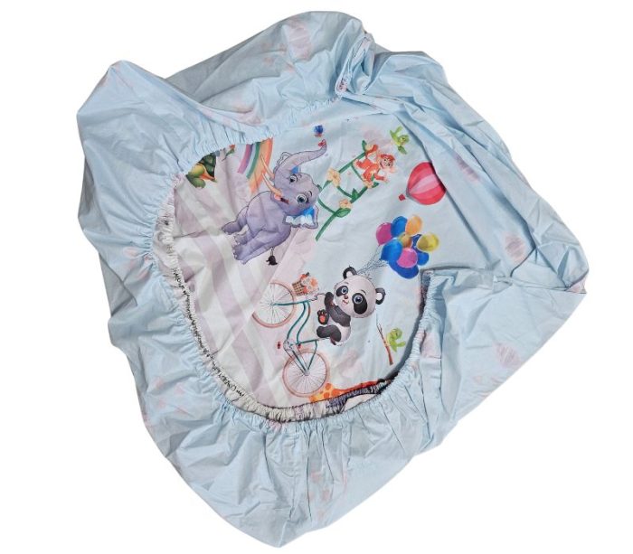 Cearceaf de pat cu elastic Safari Magic Ariale, bumbac ranforce, 70 X 140 cm, Multicolor - imagine 5