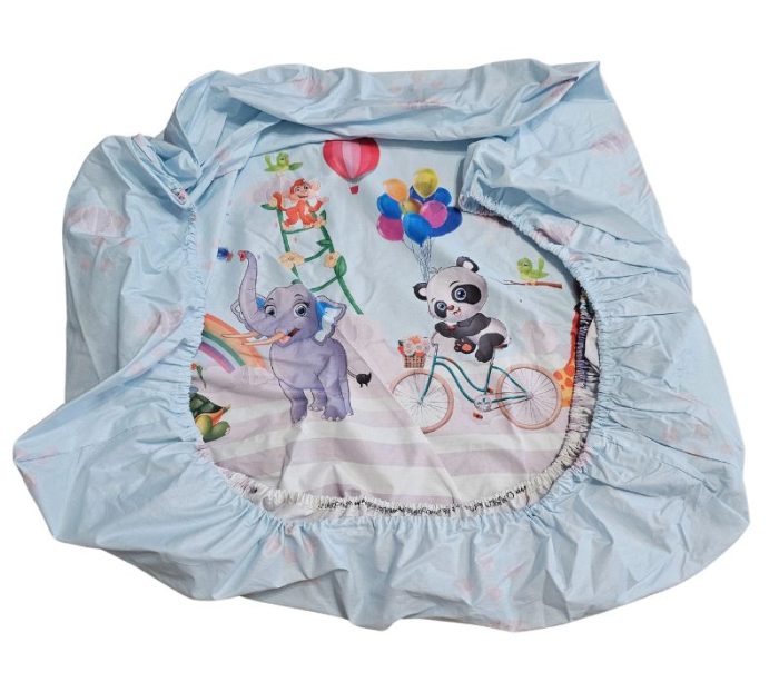 Cearceaf de pat cu elastic Safari Magic Ariale, bumbac ranforce, 70 X 140 cm, Multicolor - imagine 2