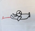 Set 2 fete de perna, Dragoste la Doua Perne ARIALE, 50x70cm, varianta 6, bumbac, alb - imagine 3