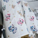 Set 2 fete de perna, Pisici Colorate Ariale, 50x70cm, bumbac ranforce, Multicolor - imagine 2