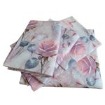 Lenjerie de Pat „Vis de Trandafir 5D” – Bumbac 100%, Imprimare Digitală, 4 Piese